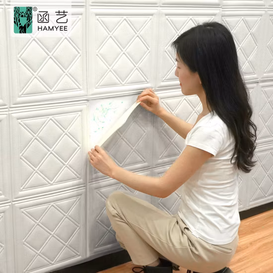 Luxe étanche vinyle chambre auto-adhésif autocollant maison décoration intérieure PE Papel Tapiz 3D mousse panneau mural papier peint brique