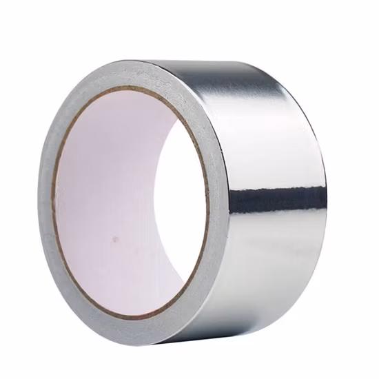 Rouleau Jumbo de ruban adhésif en métal direct d'usine, feuille d'aluminium auto-adhésive 50 mm