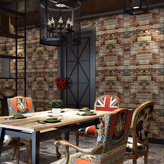 Le prix bon marché étanche 3D papier peint Stickers muraux pour maison décoration murale café décoration murale