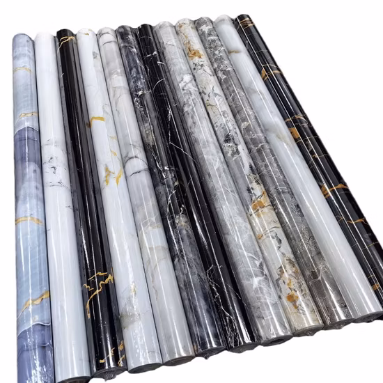 Autocollant de marbre imperméable à l'eau à l'épreuve de l'huile papier peint auto-adhésif autocollant de carreaux de vinyle armoires de cuisine meubles remettre à neuf autocollant autocollant mural